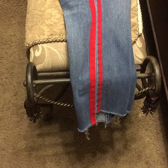 Stripe Red Jeans - Picture 4 of 7